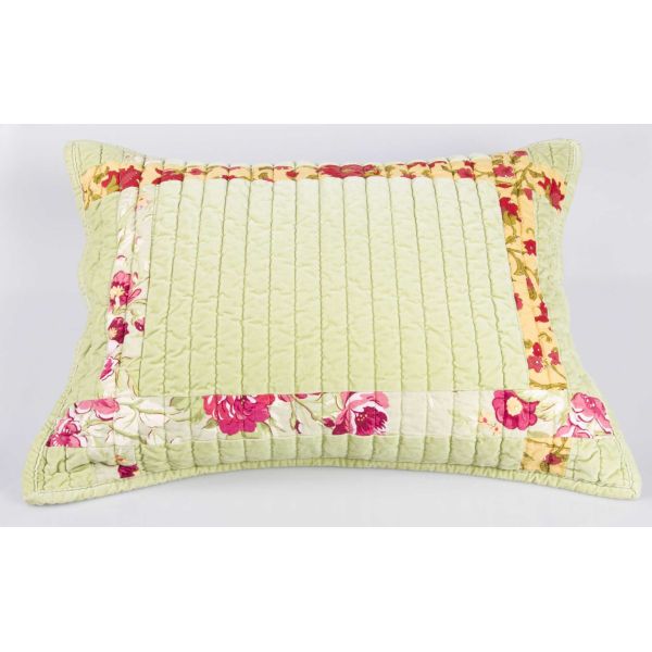 Embroidered Velvet Quilted Bedspread , Straight Lines 3pcs Cotton Quilts And Coverlets