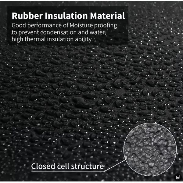 Thermal Acoustic Rubber Foam Insulation Roll Pipe Elastic Closed Cell Material HVAC