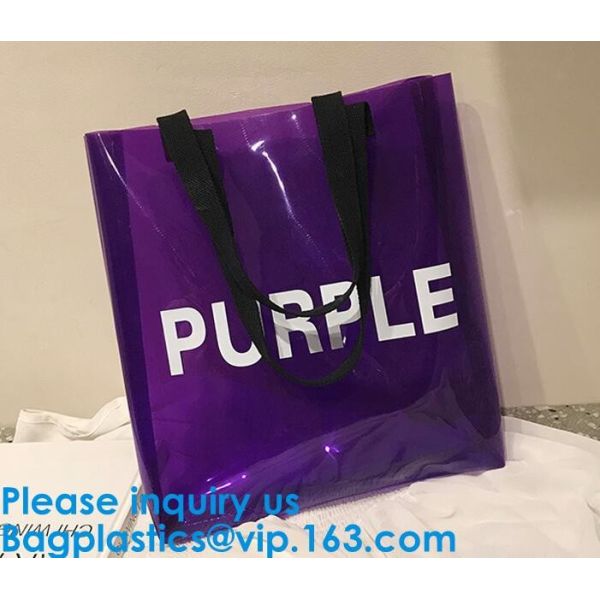Clear Shopping Bag PVC Handbag Fashion Big Bags Jelly Package Large Transparent Tote Bag Shoulder Bag Leisure Beach Bag