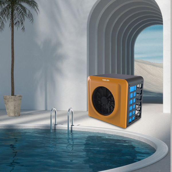 SUNRAIN Air To Water Mini Swimming Pool Air Source Heat Pump R32 5KW Black