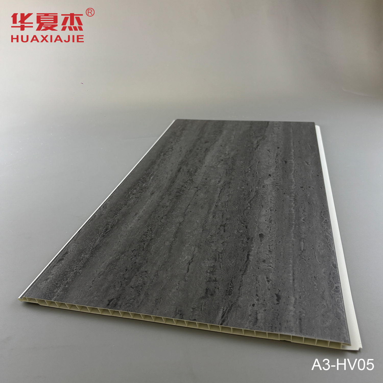 Wholesale Dark Grey Marble PVC Wall Panel with Wood Grains Surface Waterproof for Interior Decoration