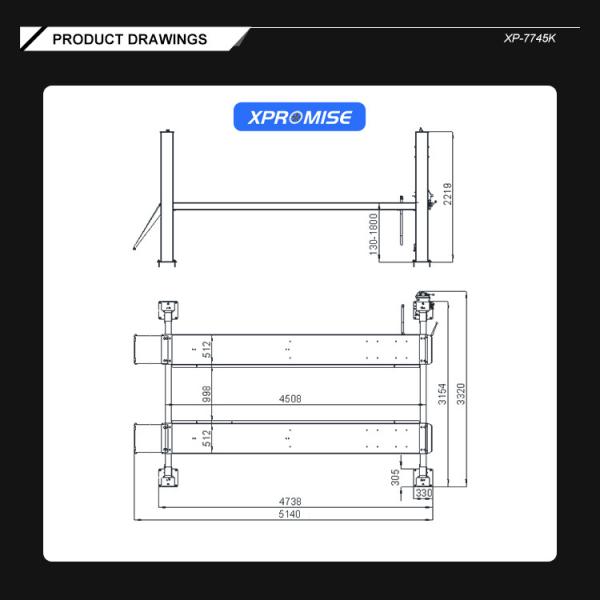 CE Certified Hydraulic Four Post Car Lift Can 3D Four Wheel Alignment Garage Equipment