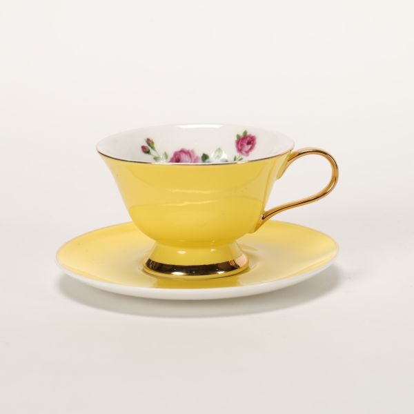 Luxury Gold Rim Printed Expresso Cappuccino Turkish Fashion Coffee Cups Set