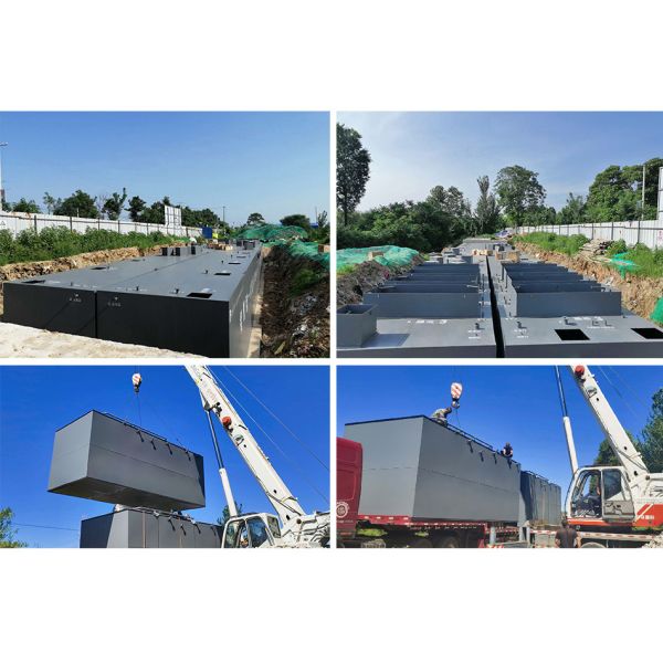 Industrial Q235B Integrated Wastewater Treatment Equipment Carbon Steel Flat Plate 100m³/d