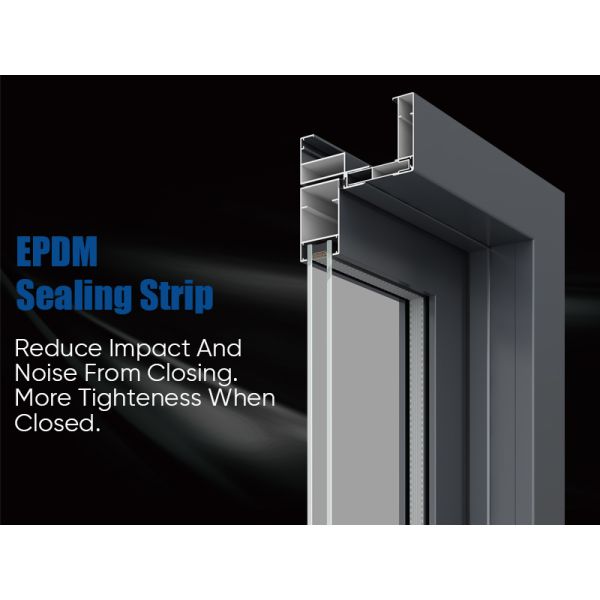 Waterproof Soundproof Double Glass Aluminium Heavy Duty Interior Bathroom Casement Door