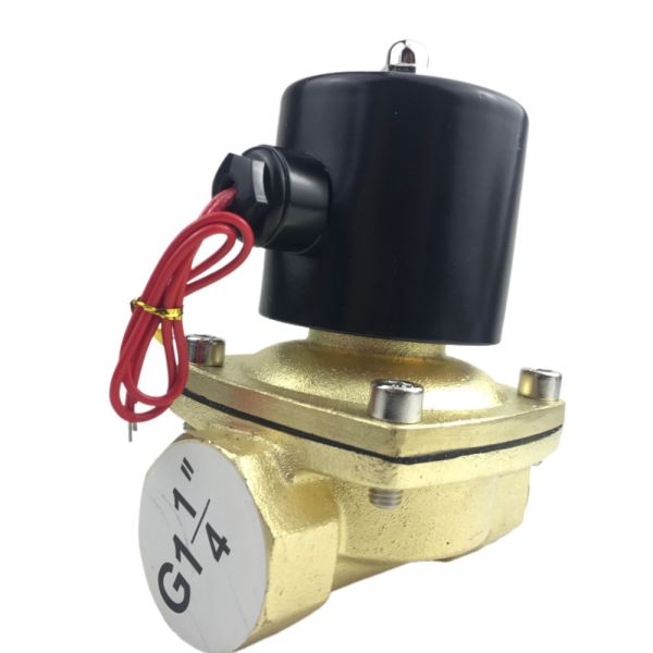 2W350-35 1 1/4 pulgadas de latón puro válvula de solenoide de agua válvula de aire normalmente cerrado NC