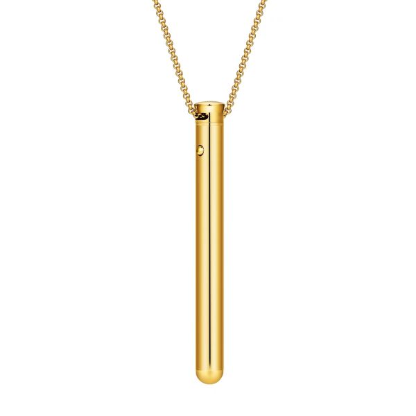 2025 Popular Selling Rechargeable Beauty Instrument Stainless Steel Massage Stick Vibration Necklace
