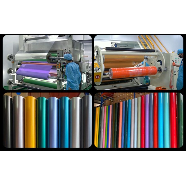 PET Rainbow Forged Carbon Fiber Film Gold Wrap Vinyl with Glossy Finish Color-Changing and Scratch-Resistant for KML Cars