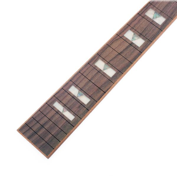 Fretboard de guitarra elétrica de acabamento de cetim com marcadores de frete de concha triangular quadrada