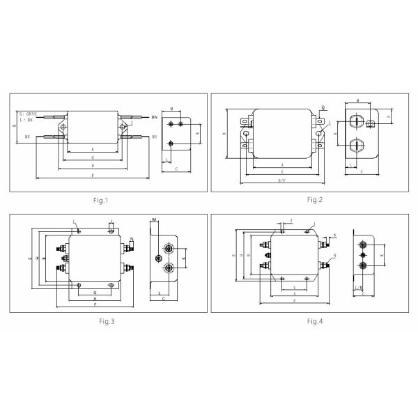 Электрический фильтр Emi случая 3A Emc металла фильтра линии электропередач EMI DC прибора