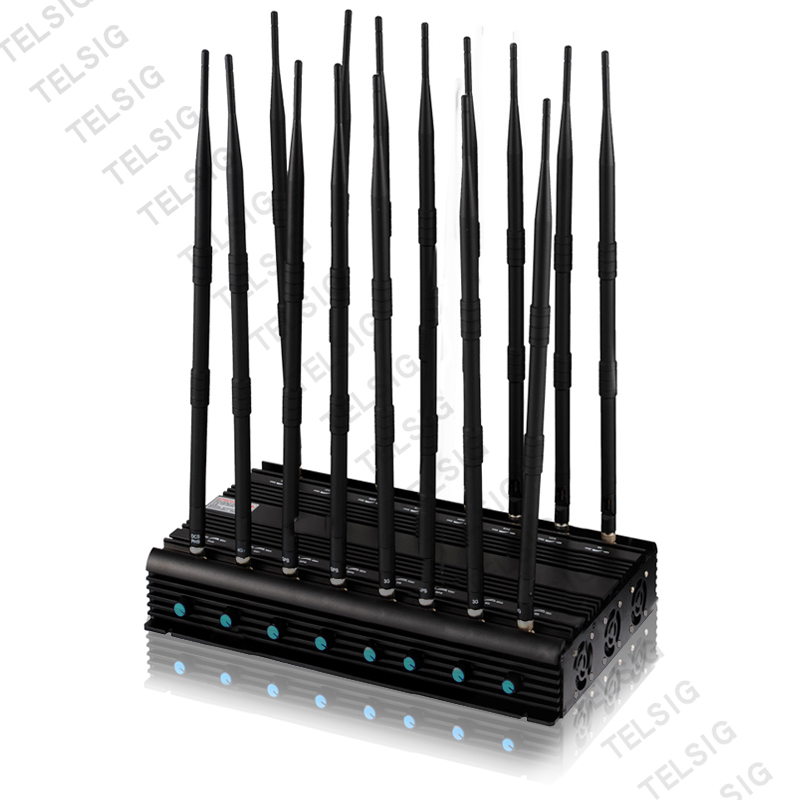 Блокатор сигнала ghz Wifi рабочего стола 2,4 Jammer диапазона Jammer 16 GSM 2G 3G 4G 5G сотового телефона экрана для дома