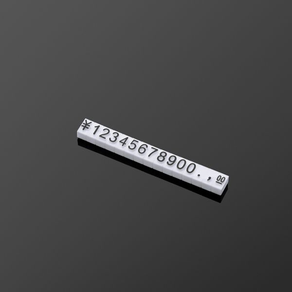 USD EUR GBP 5*3mm ABS Пластмасса Плоская рельефная цифровая Цена кубики для одежды вино чай