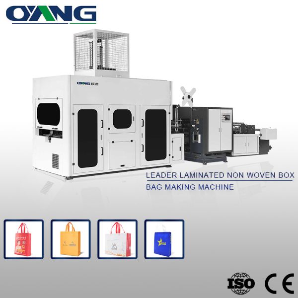 Fully Automatic Non Woven Box Bag Making Machine within Online Handle Attach