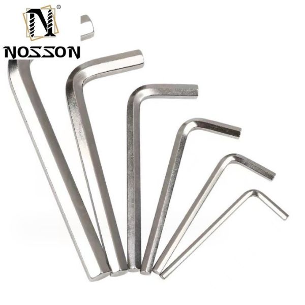 Chrome-plating Allen Hex Key Z and L Type Wrench 1.5mm 2mm 2.5mm 3mm 4mm 5mm 6mm 8mm 10mm for OBM Support Taily OEM Silver