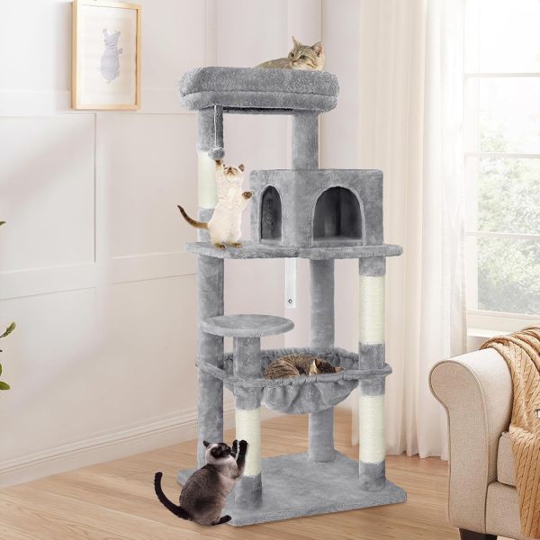 Multi Color Optional Cat Tree Integrated Sisal Comfortable Durable Tall Cat Activity Scratcher Tree