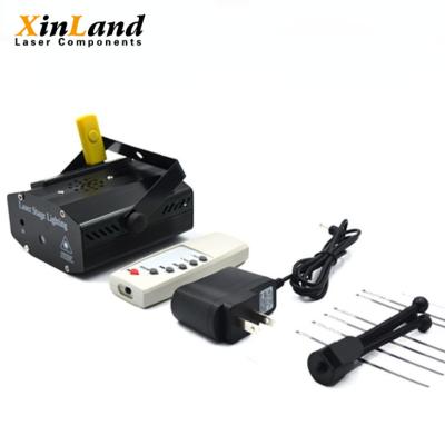 Mini Laser Stage Lighting Sound ativou com música, USB e remove o laser da fase do disco do RGB DJ do controle