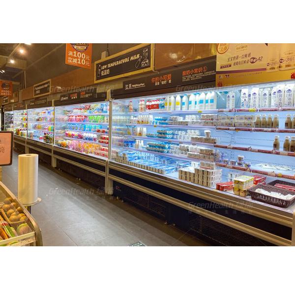 Supermarket Merchandise Open Display Fridge With 4 Shelves 220-110V/50Hz