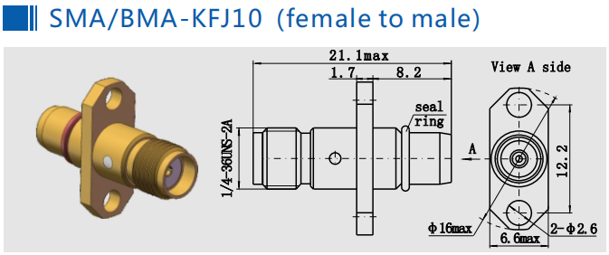 Женщина ISO BNC к переходнику RF отверстий женщины 4 SMA коаксиальному