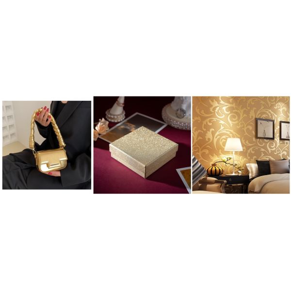 Коробка упаковки Кожа Золотая серия Печатная кожа из ПВХ нетканая