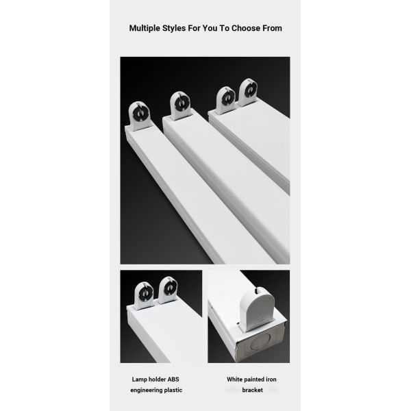Aluminum Shell T8 LED Bracket for High Luminous Efficacy and 80 Color Rendering Index