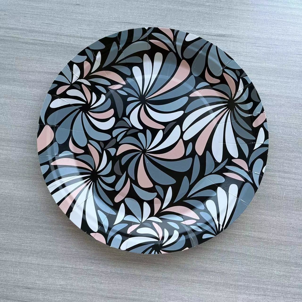 7inch Customizable Disposable Plates Colourful Party Plates for Birthday Party Tableware