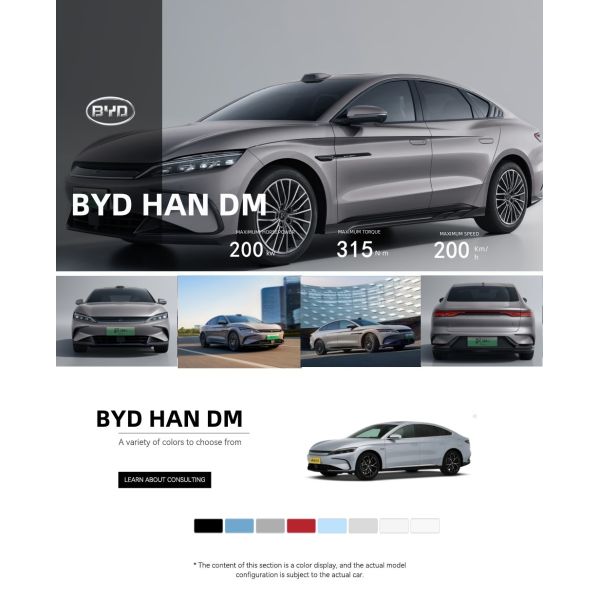 BYD Han DM 2025 Latest Plug-in Hybrid Commercial New Energy Electric Vehicle With Fast Charging