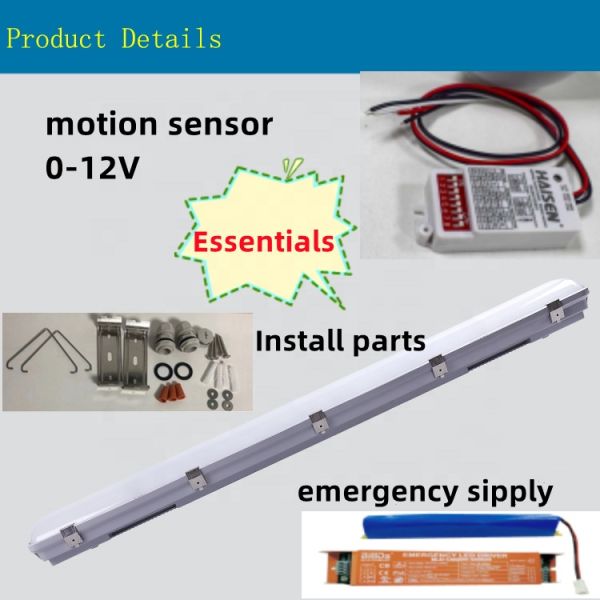 Long Lifespan 50000 Hours LED Vapor Tight High Bay 155W/135W/120W/100W IP67 Waterproof