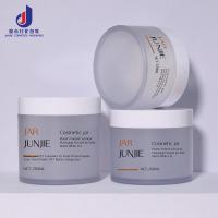 120ml 150ml 200ml 4oz 8oz 250ml transparente Crema para la cara y el cuerpo Crema para el cuerpo mantequilla PET Jarras de plástico con tapas blancas
