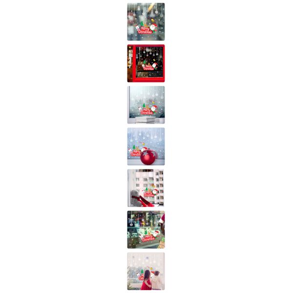 Living Room Bedroom Holiday Christmas Window Stickers Ransferable Glue Customized