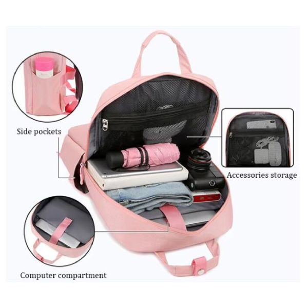 Бизнес-путешествия Водостойкие сумки для женщин Мода Противоугонные рюкзаки Ноутбук с USB