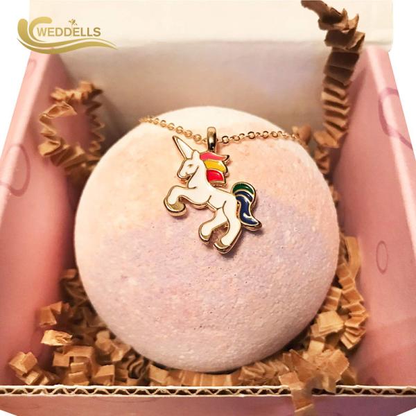 Birthday Gift Unicorn 5OZ Kids Surprise Bath Bombs With Necklace