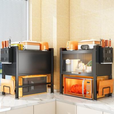 Dust Proof Oil Proofmicrowave Shelf Over Oven  Acrylic Door Panel Protecting Tableware And Kitchenware