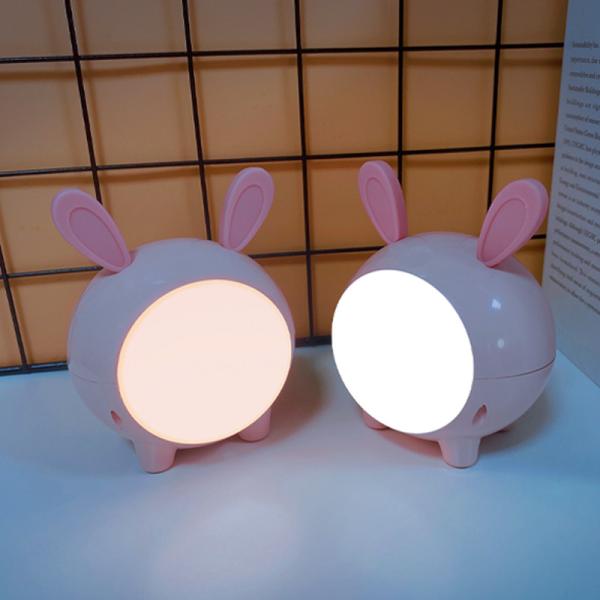 3 Color Bedside Night Light Temperture Cute Led Touch Usb Charging Stepless Dimming For Kids Bedroom