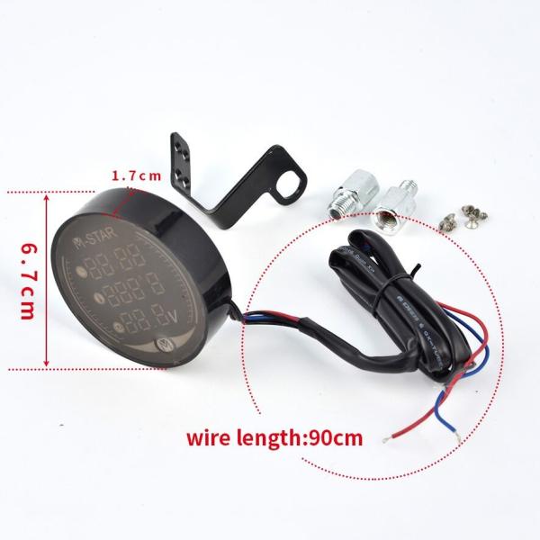 Smart Waterproof Digital Tachometer , 12w 1.5mA/H Led Speedometer Motorcycle