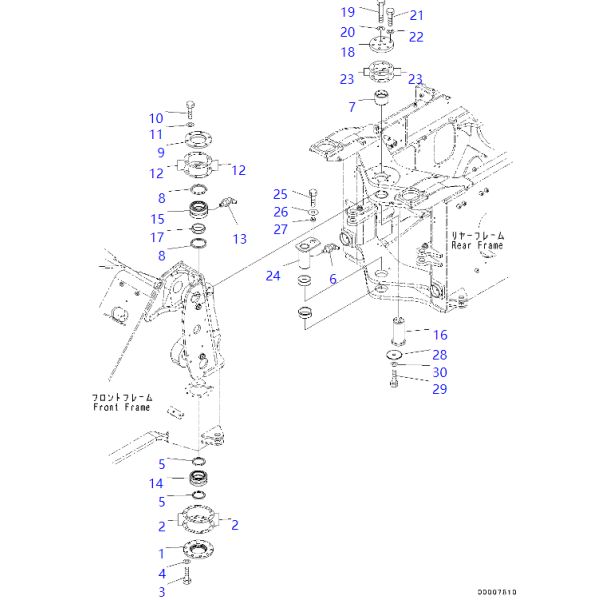 419-46-41190 419-46-11330 Pin KOMATSU Wheel Loader Spare Parts For WA320