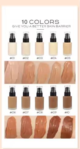 OEM Long Lasting Vegan Liquid Foundation Waterproof Face Matte SPF30 Makeup Concealer Foundation