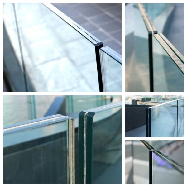 Garde-corps en verre 8+8mm 16mm 17.52mm Transparent Trempé Feuilleté Sécurité Vitrage Balustrade Balcons Terrasse