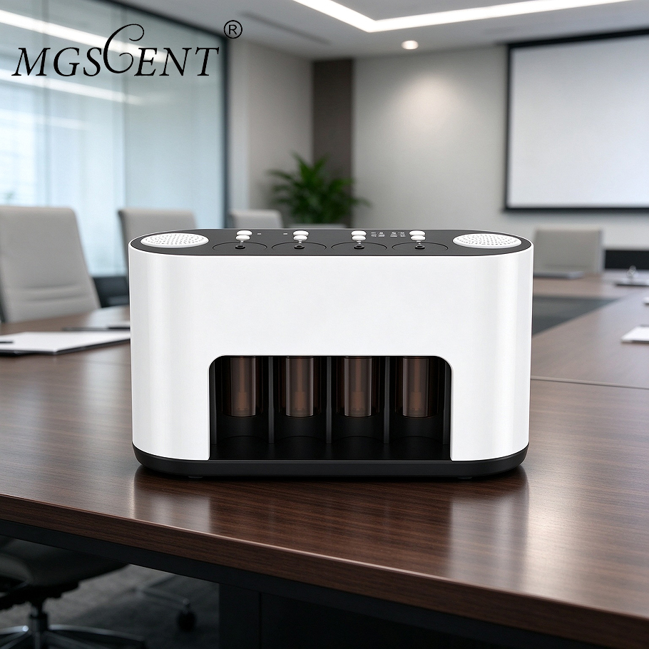 Four Nozzles Bluetooth Speaker Aroma Diffuser with Negative Ion Purification for Offices