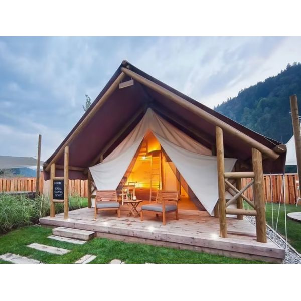 Внешний большой проект гостиничный шатер водонепроницаемый глампинг роскошный сафари лодж шатер