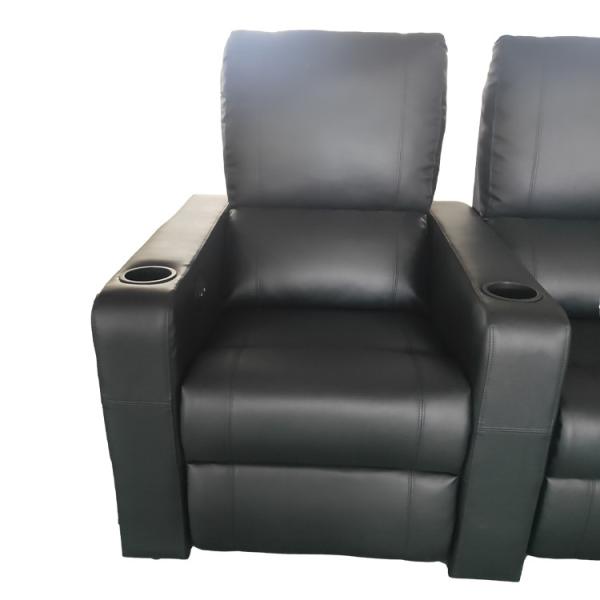 Folding Motorized Home Theater Seating Electric Top Grain Leather Recliner Sofa
