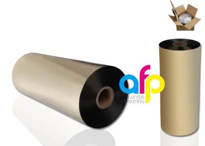 Matte Gold Metallic Polyester Film , 24 Micron Polyester Laminating Film