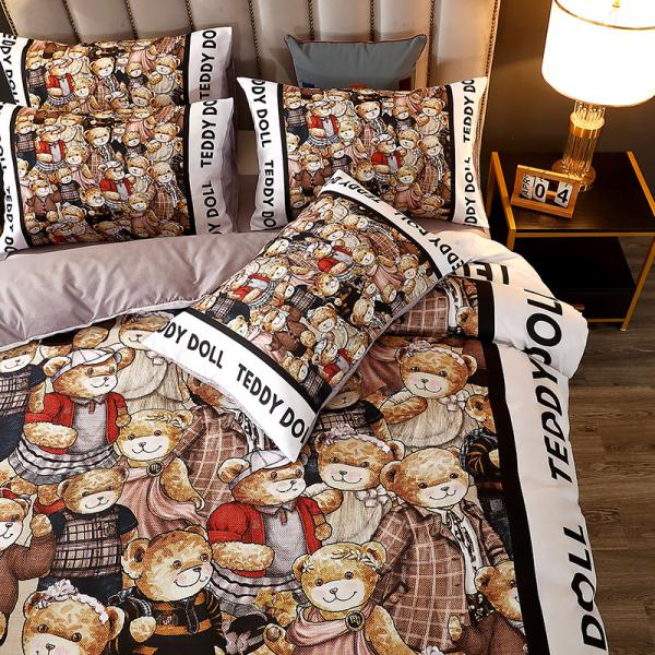 Cartoon Style 2023 Baby Bedsheets Bedding Set for Kids made of 100% Polyester Fabric
