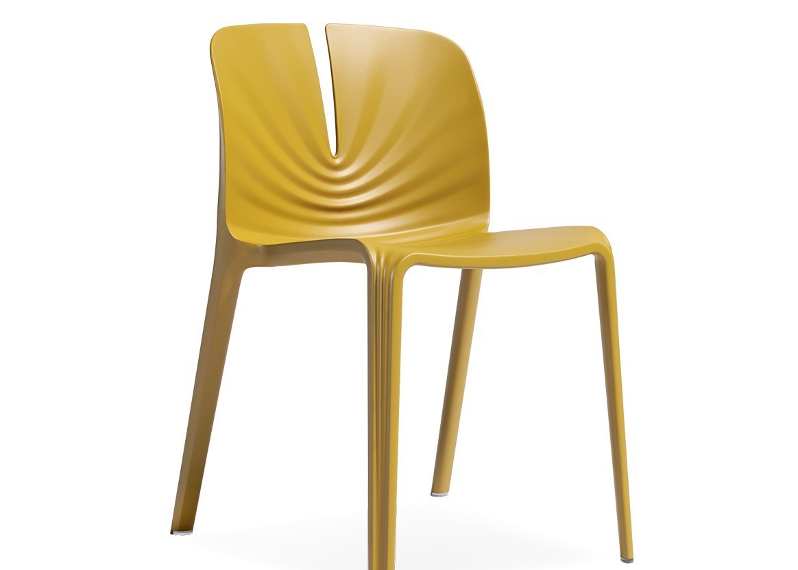 Plis Design Chair with Italian Design and Natural Colors in W500*D525*H785(mm) for Guest Seating