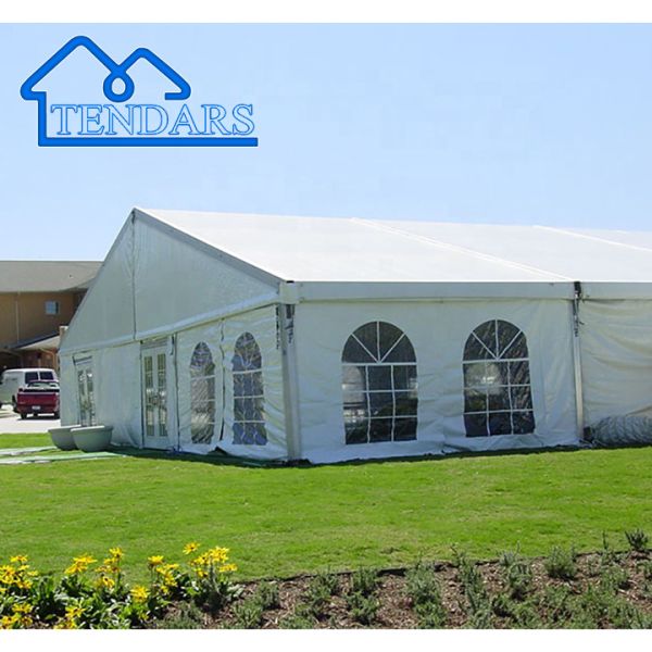 Fire-Retardant Lawn Party Marquee Tents Reinforced Alloy Frame Removable Sidewall PVC Canopy Structure