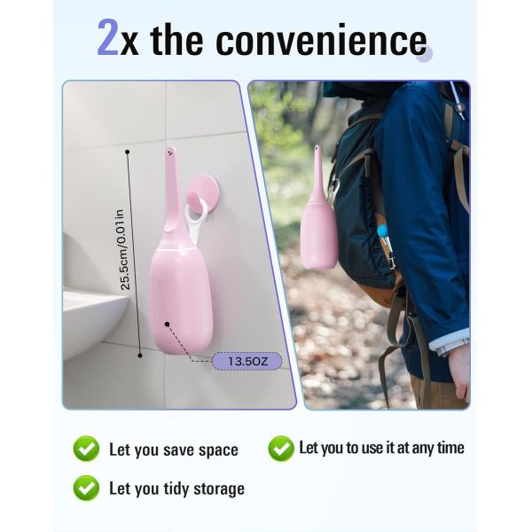 New Portable Silicone Waterproof Eco-Friendly Wall-Mounted Bidet Sprayer Bottle High Pressure Cleaning