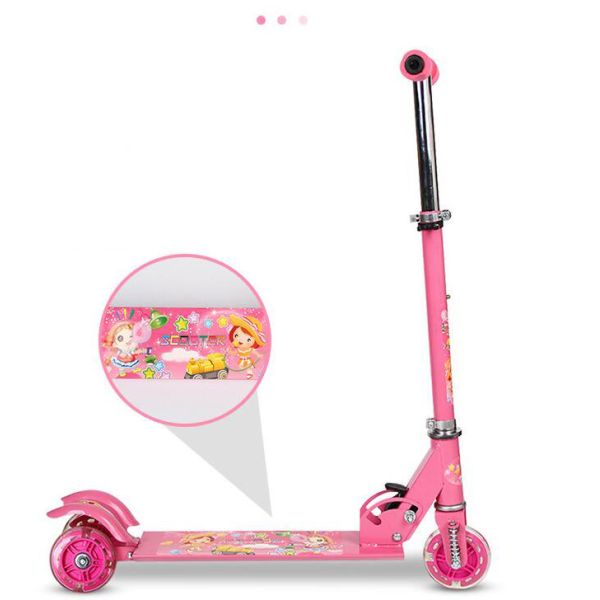 Foldable Kick Scooter for Kids Ages 3-12 Adjustable Height Max Load 200 LBS Portable