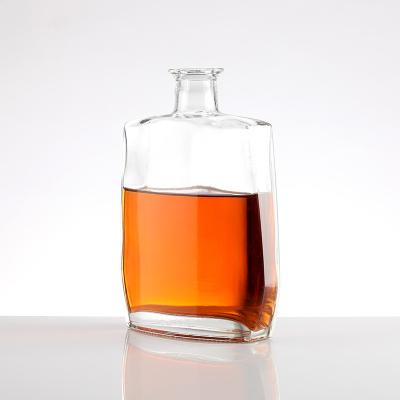 2023 Profissional 500ml 750ml 1000ml Quadrado Gin Rum Vodka Whisky Garrafa de vidro para refrigerante