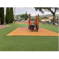 Tapete sintético artificial da grama da falsificação do relvado do jardim do verde de grama de Cesped