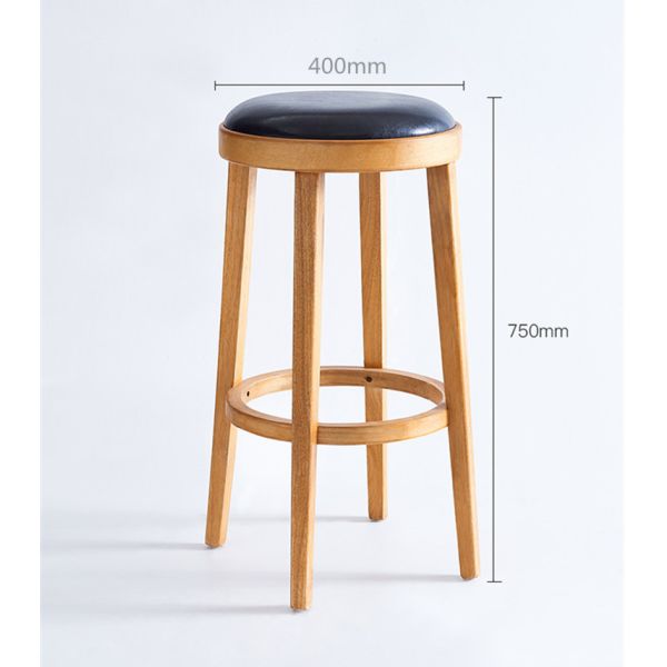 Cheap Factory Price Leather Upholstery Wooden Bar Counter Stools
