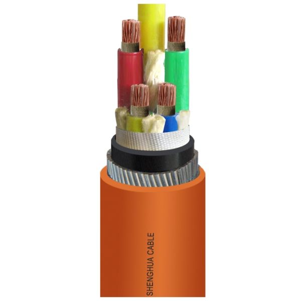 Câble résistant au feu blindé isolé par XLPE/PVC blindé de fil d'acier de câble cuivre de noyaux doux de l'en cuivre 1-5